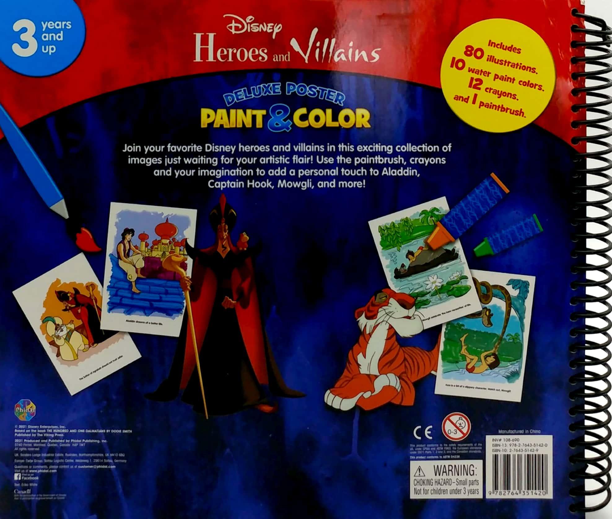 Disney Heroes & Villains Deluxe Poster Paint & Color