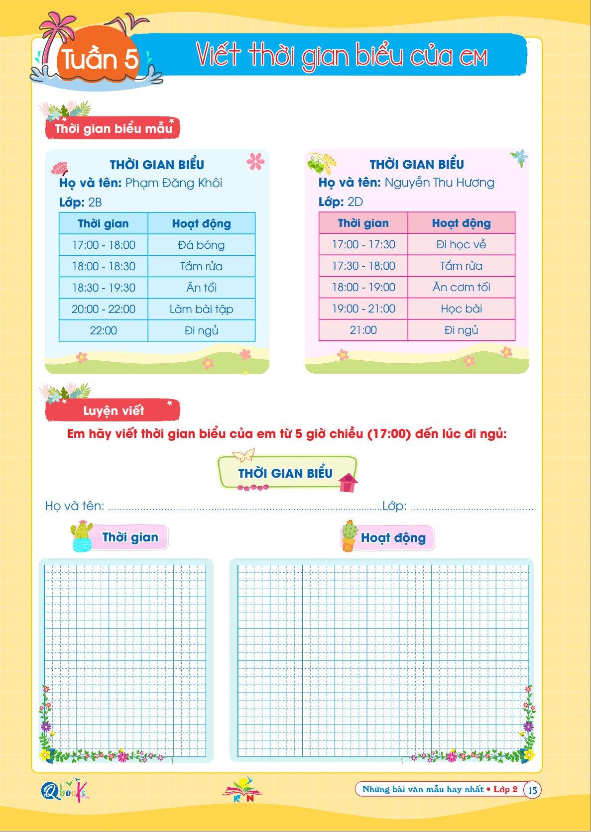Những Bài Làm Văn Mẫu Hay Nhất Lớp 2 - Kết nối tri thức với cuộc sống - Bản Quyền