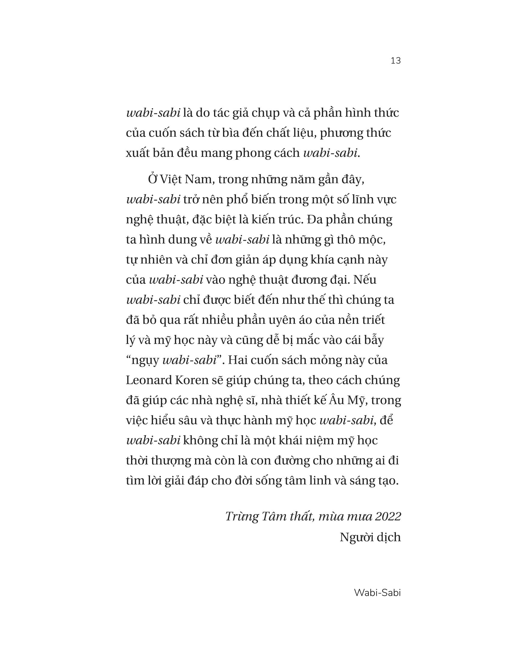 Wabi-Sabi - Tập 1 - Cho Nghệ Sĩ, Nhà Thiết Kế, Nhà Thơ Và Triết Gia
