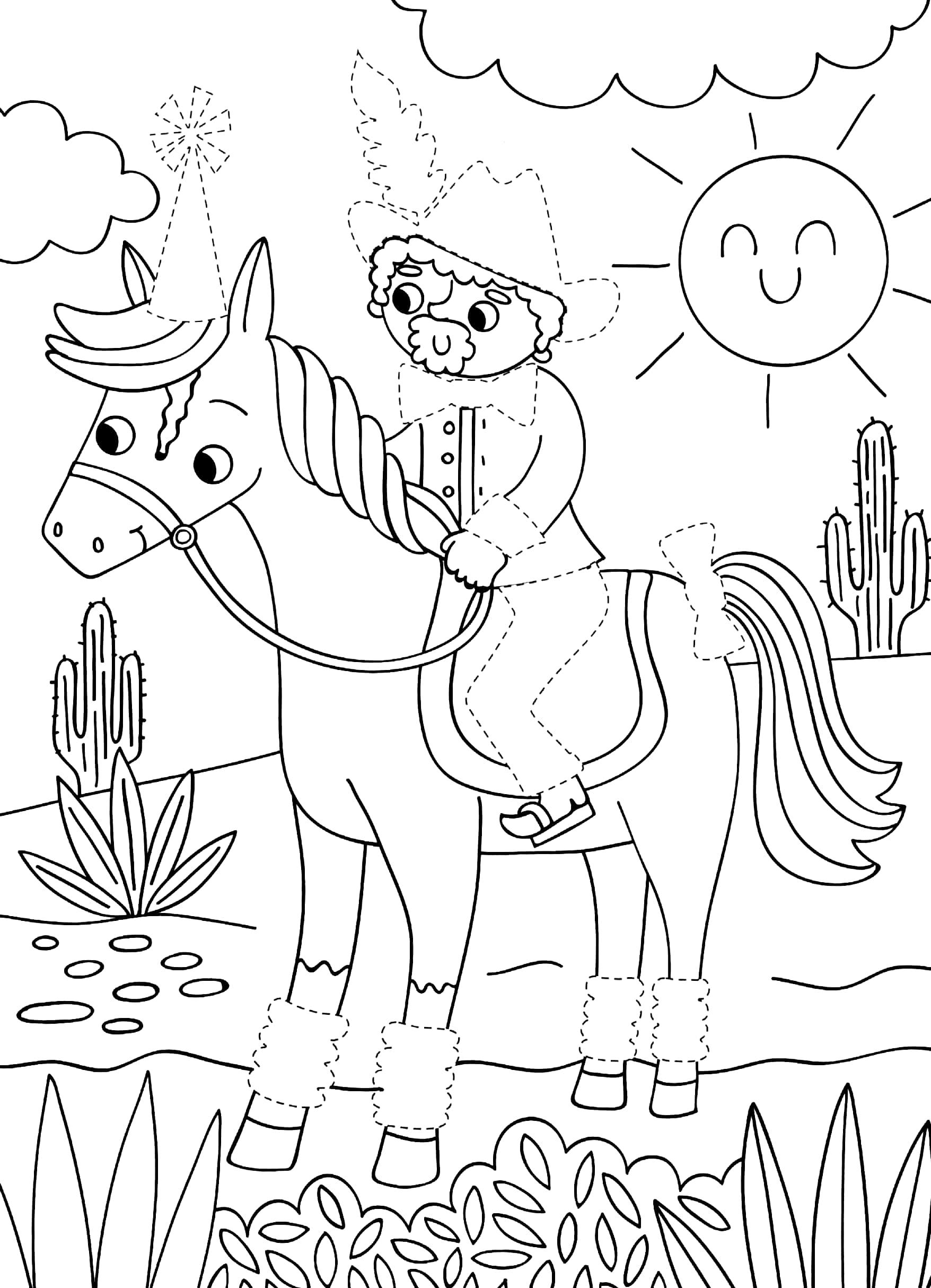 Dress Me Up: Cowboys - Colouring & Activity