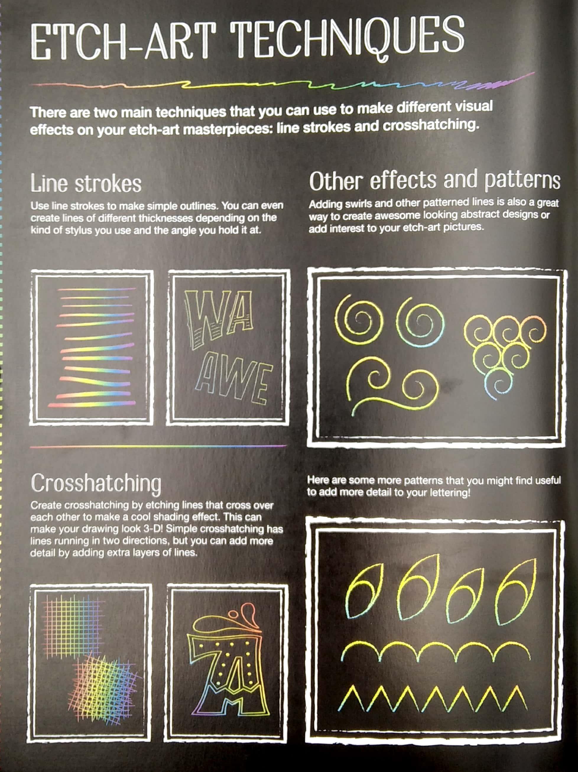 Kaleidoscope Etch Art Creations Hand Lettering