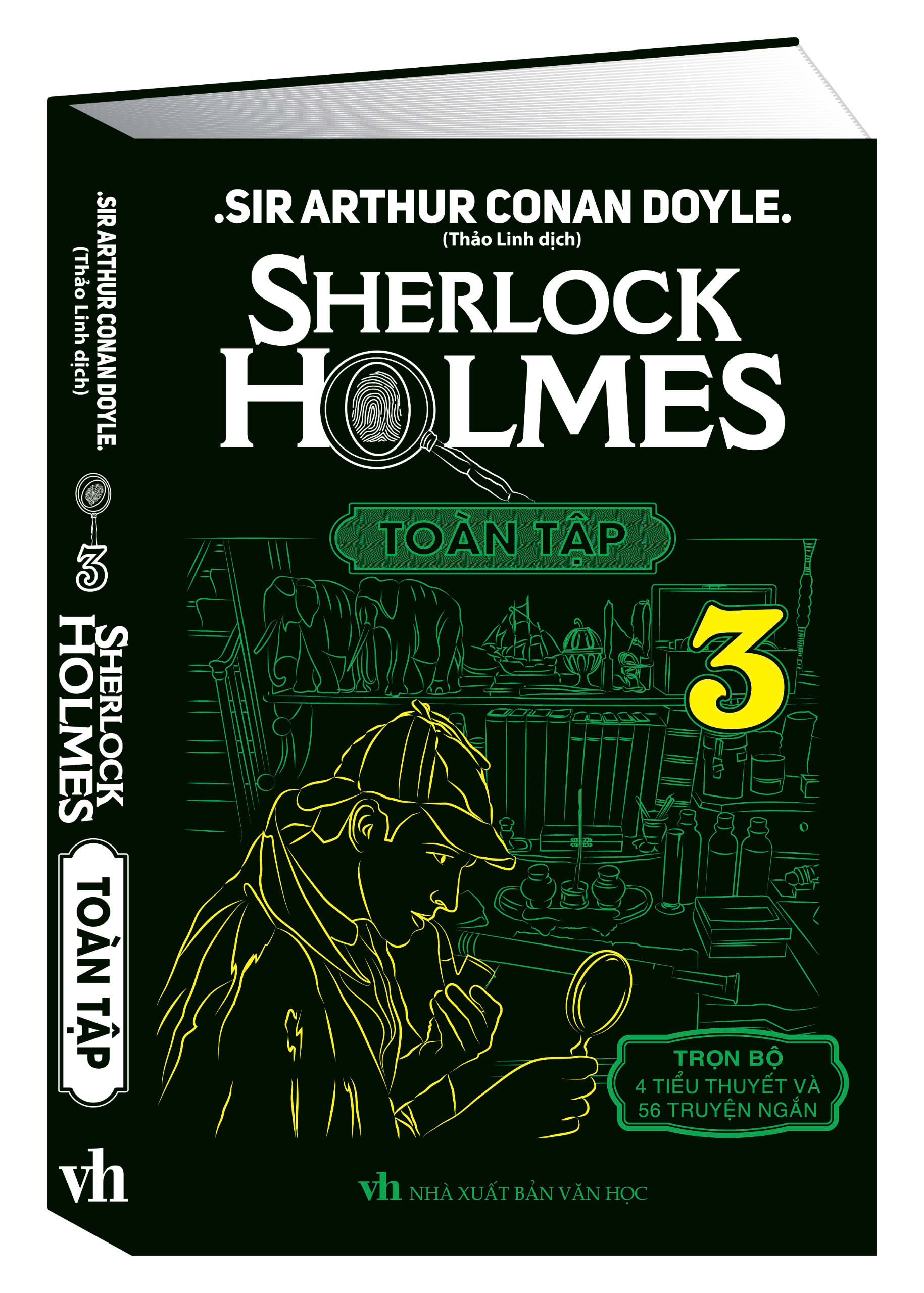 Sách - Combo Sherlock Holmes Bản Dịch Đầy Đủ 4 Tiểu Thuyết Và 56 Truyện Ngắn Trọn Bộ 3 Tập (Bìa Cứng Ép Kim Mỹ Thuật)