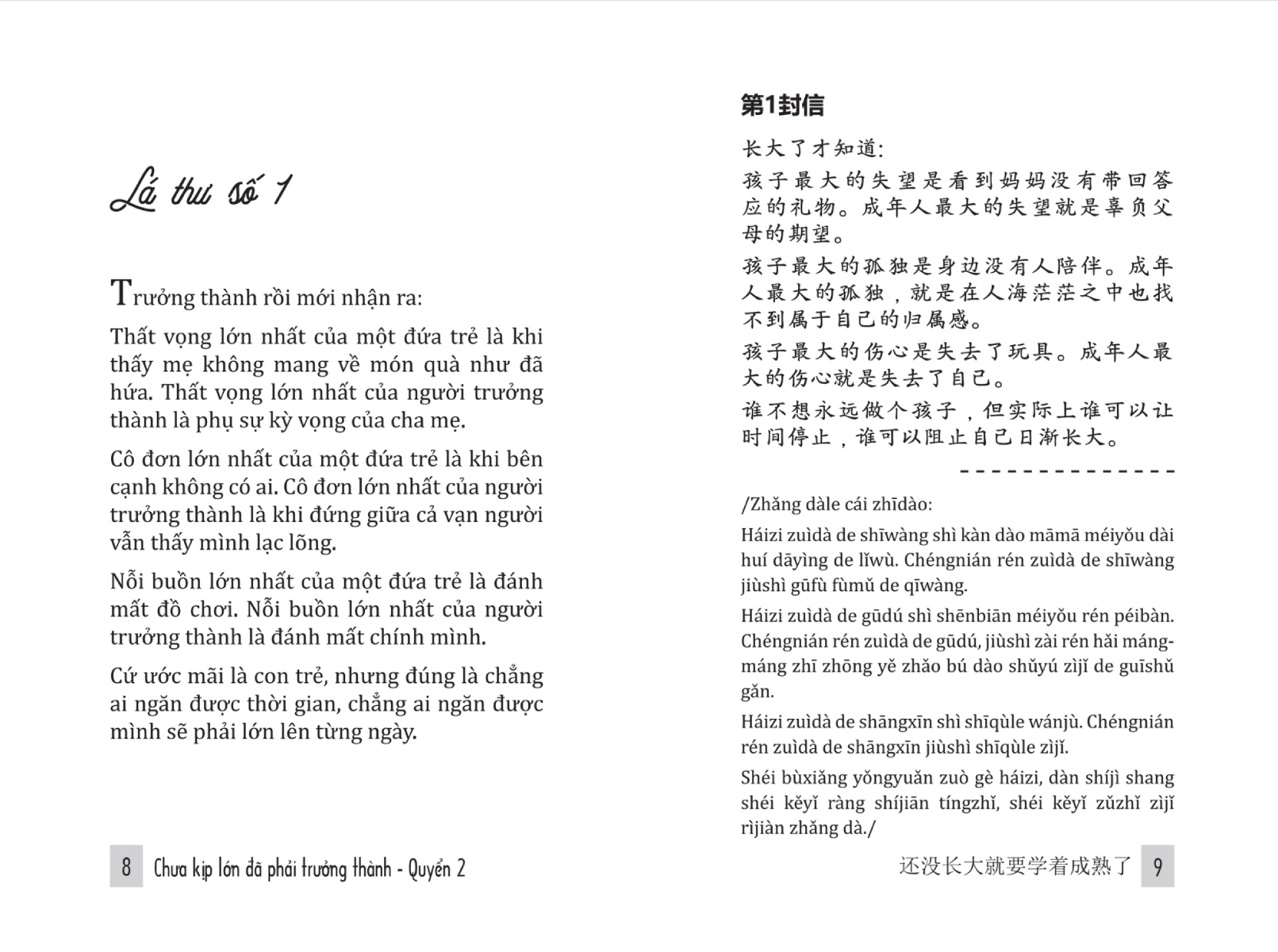 Chưa Kịp Lớn Đã Phải Trưởng Thành - Quyển 2 (Phiên Bản Song Ngữ Việt-Trung) - TIME