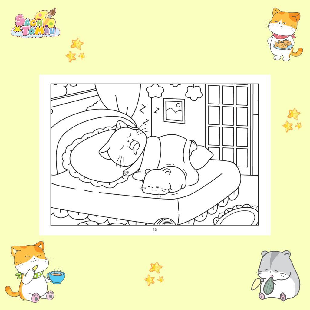 Sách Tô Màu - Chuyện Của Mèo Cam Và Hamster - Minh Thắng