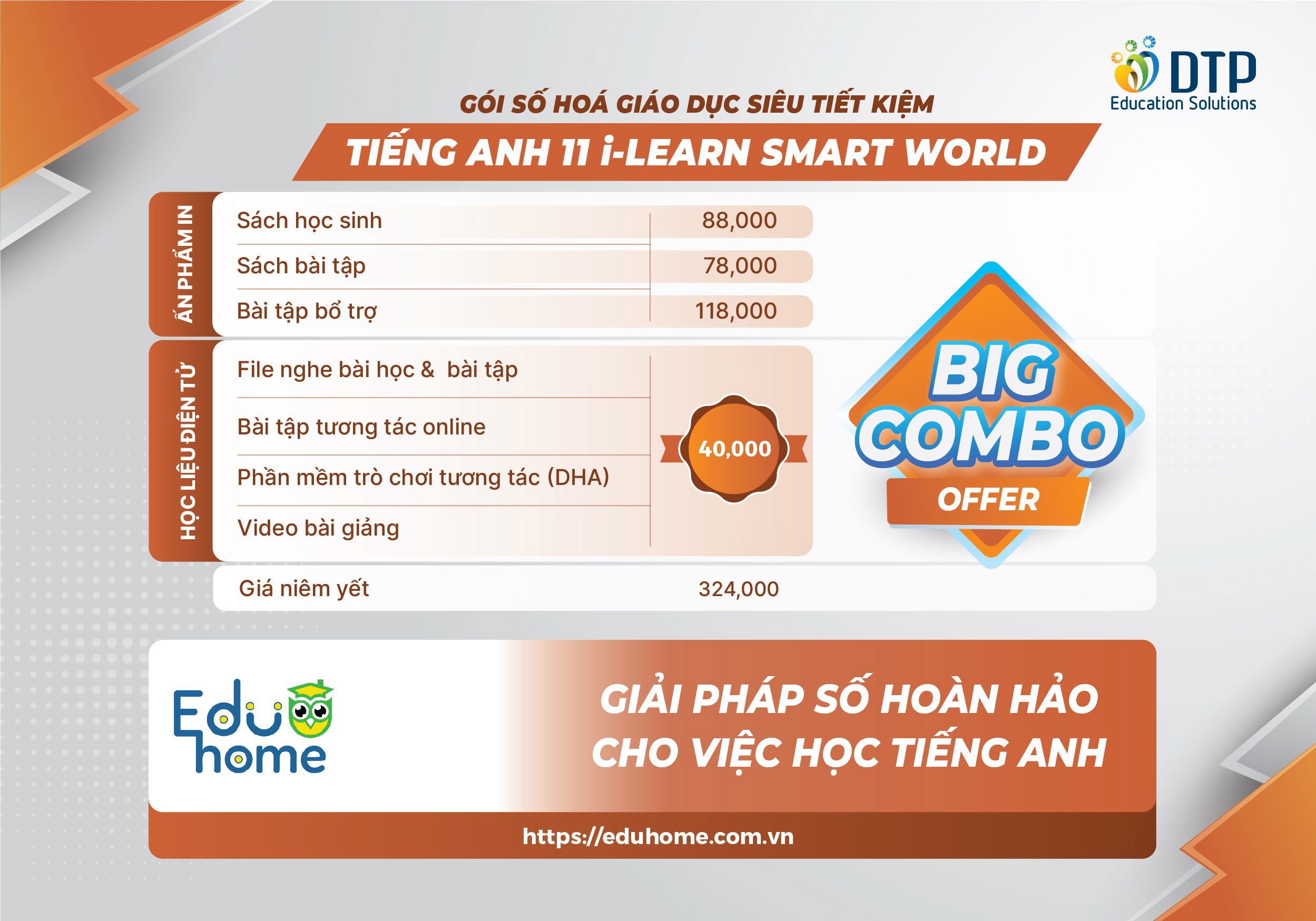 Tiếng Anh 11 i-Learn Smart World - Gói số hóa giáo dục siêu tiết kiệm (SB, WB, BTBT, Digital Pack)