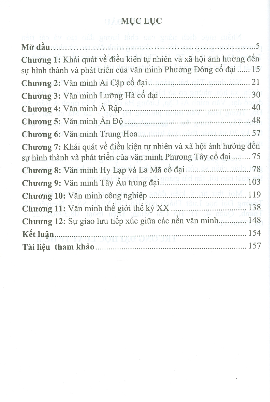 Tập bài giảng Lịch Sử Văn Minh Thế Giới (Đại học Luật Tp.HCM)