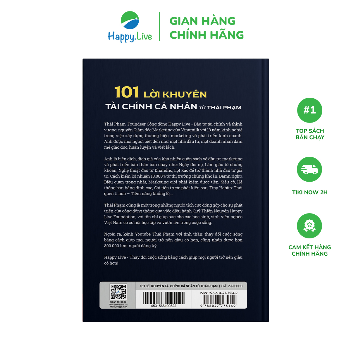 Sách 101 Lời Khuyên Tài Chính Cá Nhân Từ Thái Phạm - Happy Live