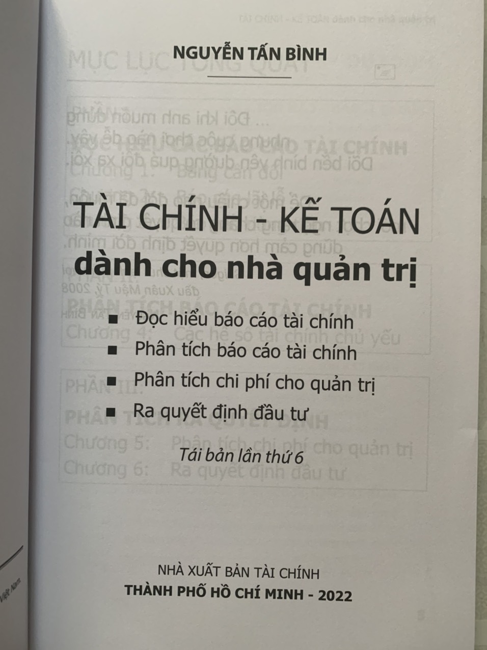Tài chính kế toán dành cho nhà quản trị