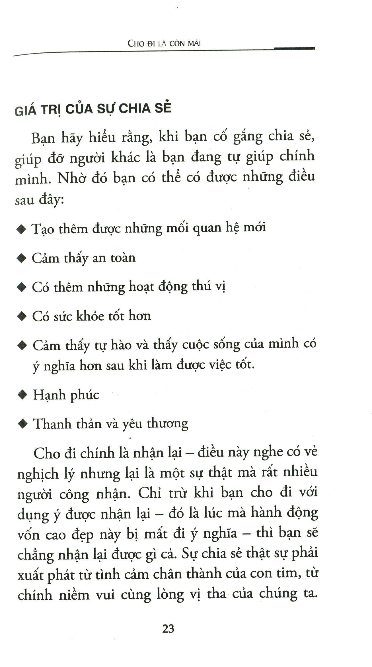 Cho Đi Là Còn Mãi (Tái Bản)
