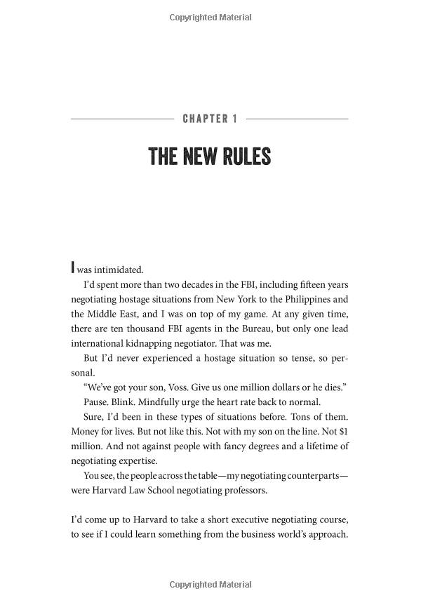 Never Split The Difference: Negotiating As If Your Life Depended On It