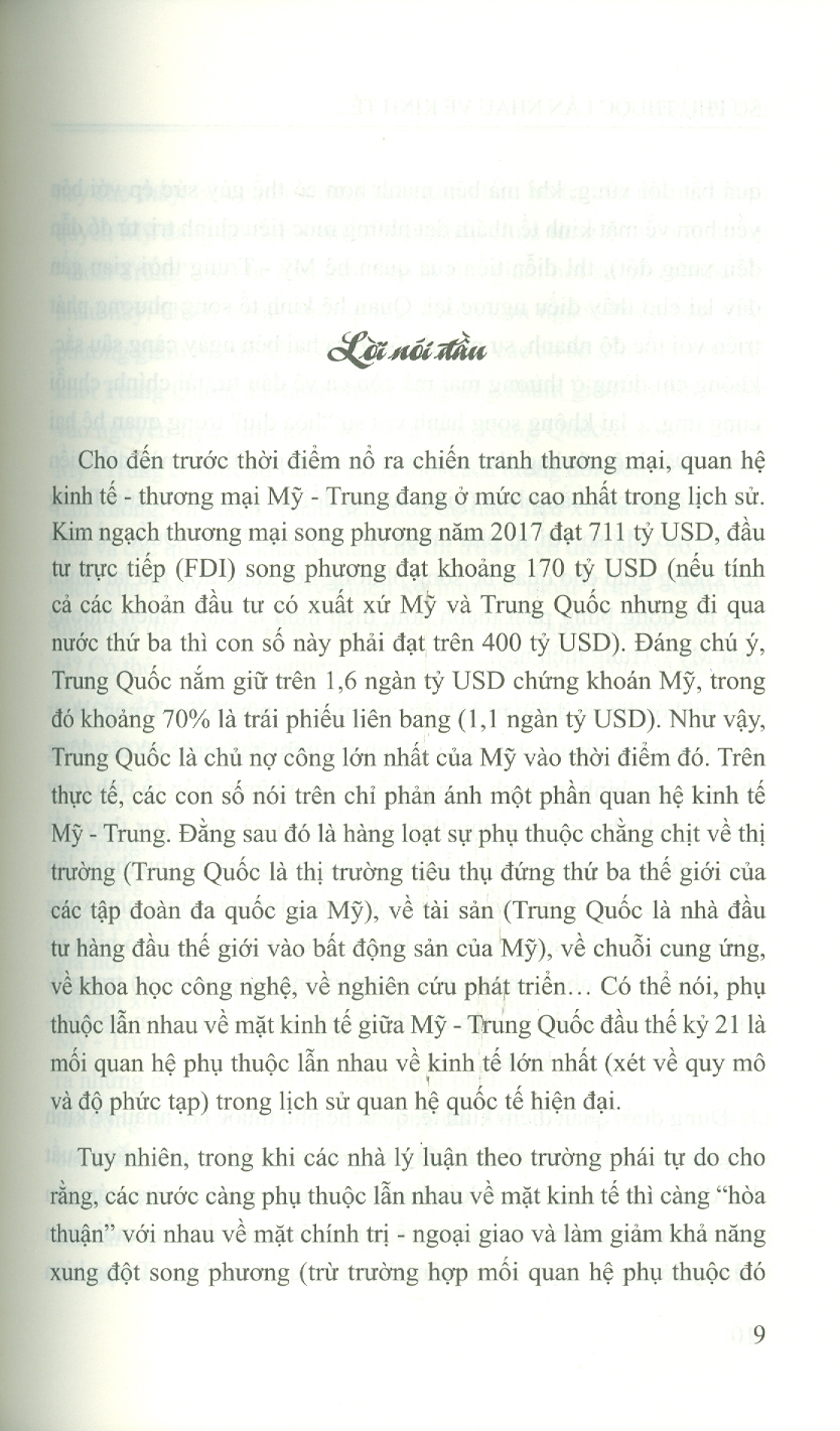 Sự Phụ Thuộc Lẫn Nhau Về Kinh Tế Giữa Mỹ Và Trung Quốc: Hiện Trạng, Xu Thế Và Tác Động Đến Việt Nam (Sách chuyên khảo) - Viện Hàn lâm Khoa học Xã hội Việt Nam - Viện Nghiên cứu Châu Mỹ; TS. Nguyễn Thị Hải Yến chủ biên