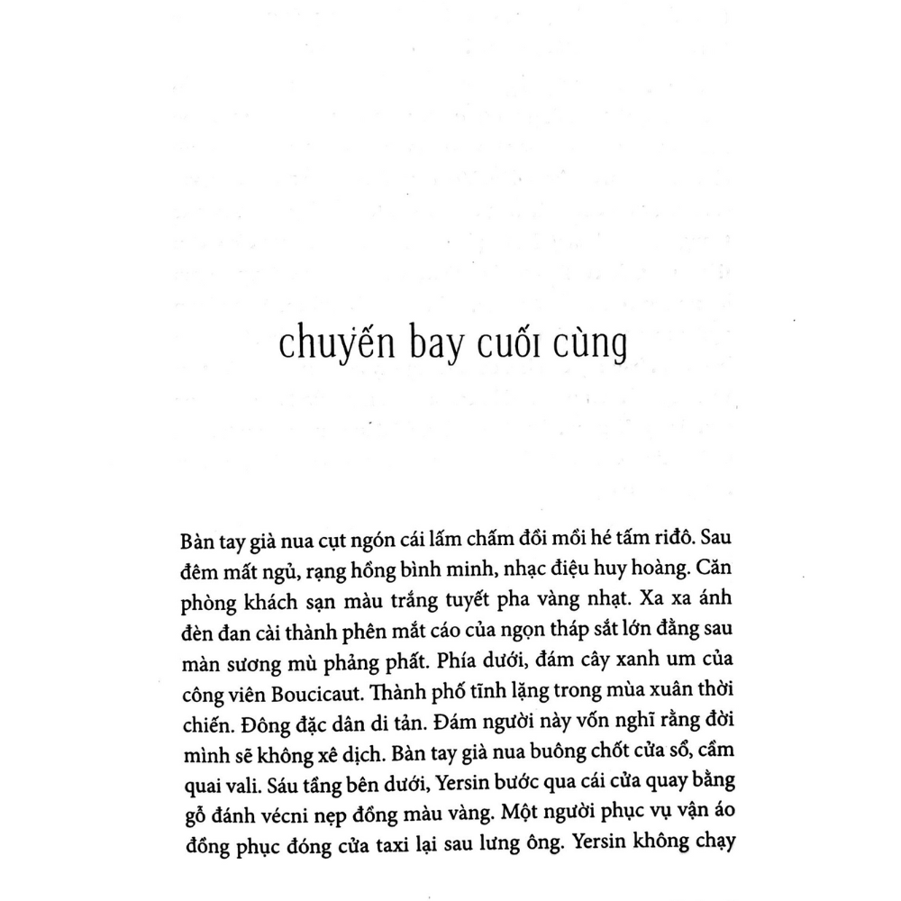 Yersin - Peste & Cholera (Tiểu Thuyết)