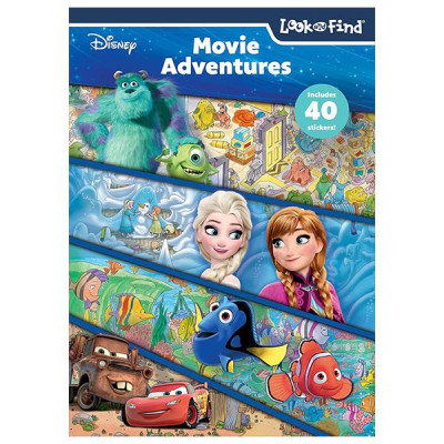 Sách ngoại văn: Look And Find Sticker Book Disney Pixar Movie Adventures