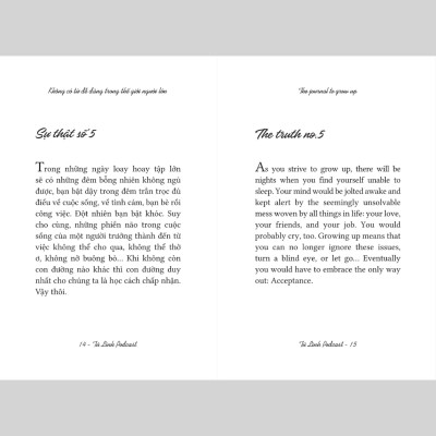 The Journal To Grow Up - Không Có Từ Dễ Dàng Trong Thế Giới Người Lớn (Song Ngữ)