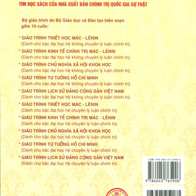 Combo 3 cuốn Giáo Trình Lịch Sử Đảng Cộng Việt Nam + Giáo Trình Chủ Nghĩa Xã Hội Khoa Học + Giáo Trình Triết Học Mác – Lênin (Dành Cho Bậc Đại Học Hệ Không Chuyên Lý Luận Chính Trị) - Bộ mới năm 2021