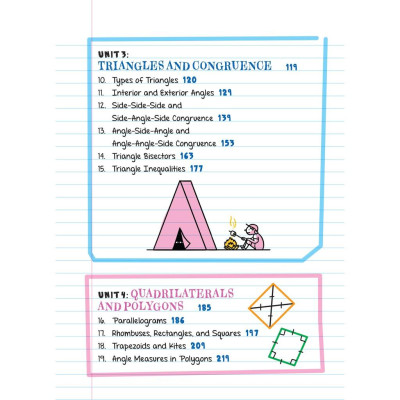Sách Everything you need to ace geomistry and chemistry Sổ tay hình học, hóa học ( Bộ 2 cuốn, lớp 8 - lớp 12 ) )