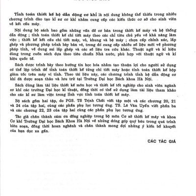 Tính Toán Thiết Kế Hệ Dẫn Động Cơ Khí Tập 1 tái bản 2025