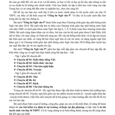Sách - Tổng Ôn Ngữ Văn 9 - Tập 1 (Chương Trình SGK Mới)