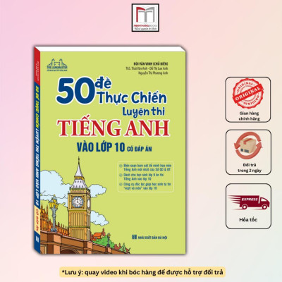 Sách - 50 Đề Thực Chiến Luyện Thi Vào Lớp 10 - Ngữ Văn + Tiếng Anh - Combo 2 Cuốn - Minh Thắng