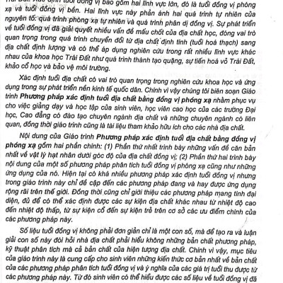Giáo Trình Phương Pháp Xác Định Tuổi ĐỊa Chất Bằng Đồng Vị Phóng Xạ