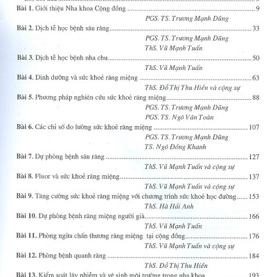 Nha Khoa Cộng Đồng tập 1 - Dành cho sinh viên Răng Hàm Mặt- TB lần 2 năm 2020 