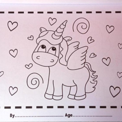 I Love To Colour My Placemat: Unicorns