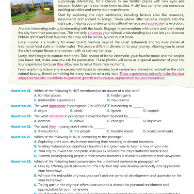 Bộ đề thi thử Tốt nghiệp THPT môn tiếng Anh 2025 - Tập 1