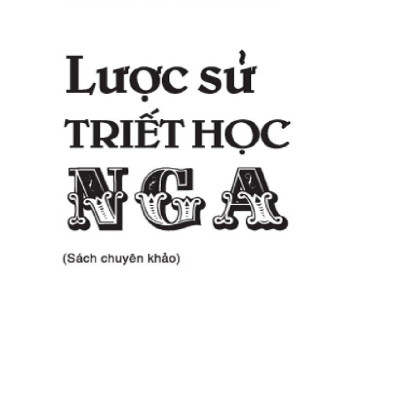 Lược Sử Triết Học Nga (Sách Chuyên Khảo)