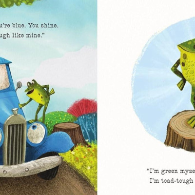 Sách ngoại văn: Little Blue Truck Feeling Happy - A Touch-And-Feel