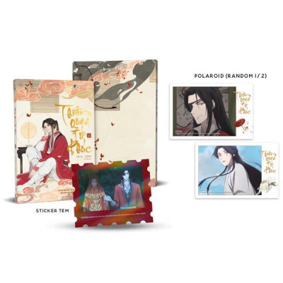 Sách - Thiên Quan Tứ Phúc - Bản Hoạt Hình - Tập 6 - Tặng Kèm Polaroid Cán Nhũ Ngọc Trai Random 1 Trong 2 Mẫu + Sticker Tem