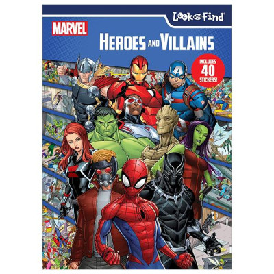 Sách ngoại văn: Look And Find Sticker Book Marvel Heroes And Villains