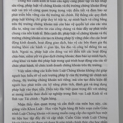 Sách - Giáo Trình Luật Chứng Khoán - Học Viện Ngân Hàng