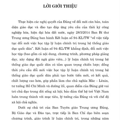 Sách - Giáo Trình Triết Học Mác-Lenin (Dành Cho Bậc Đại Học Hệ Chuyên Lý Luận Chính Trị)