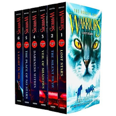 Sách văn học thiếu nhi tiếng Anh - Warrior Cats The Broken Code Series 7 Collection 6 Books (Lost Stars, Silent Thaw, Veil of Shadows, Darkness Within, Place of No Stars & Light in the Mist)