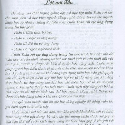 Toán Rời Rạc Ứng Dụng Trong Tin Học (Tái bản năm 2023)