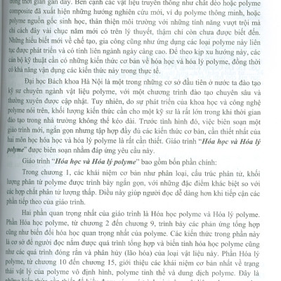 Hóa Học Và Hóa Lý Polyme - PGS.TS. Đặng Việt Hưng, GS.TS. Bùi Chương