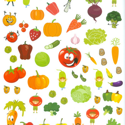 Play With Sticker - Vegetables (Chơi Cùng Hình Dán - Rau Củ)