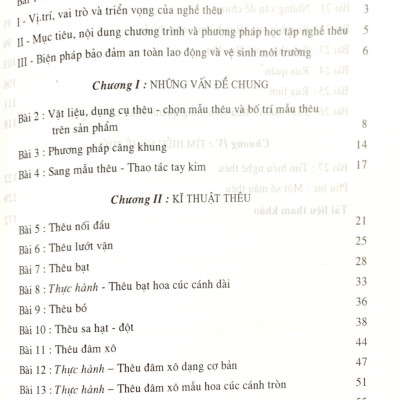 Hoạt động giáo dục nghề phổ thông : Nghề Thêu tay 11