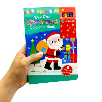 Wipe Clean Colouring Books - Sleigh