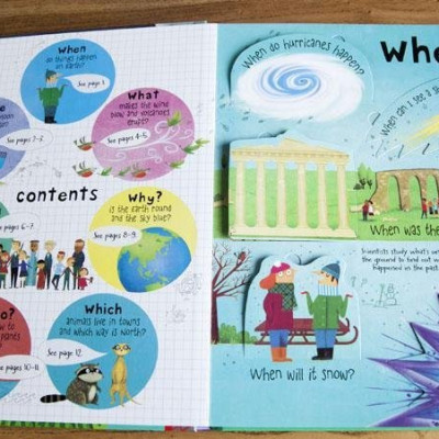 Sách tương tác tiếng Anh - Usborne Lift-the-flap Questions & Answers about Our World