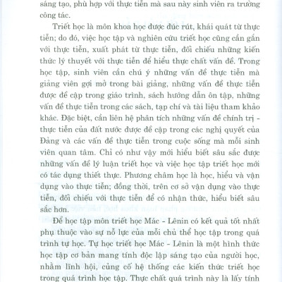 Hỏi - Đáp Môn Triết Học Mác - Lênin (Dùng cho bậc đại học hệ chuyên và không chuyên lý luận chính trị)