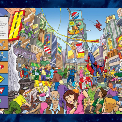 Sách ngoại văn: Look And Find Sticker Book Marvel Heroes And Villains