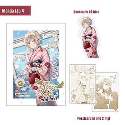 Sách - [Manga] Thiên Sứ Nhà Bên - Tập 4 - Tặng Kèm Bookmark Bế Hình + Postcard In Nhũ 2 Mặt