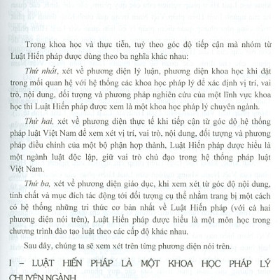 Giáo Trình Luật Hiến Pháp Việt Nam (Dùng Trong Các Trường Đại Học Chuyên Ngành Luật, An Ninh)