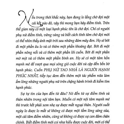 Phụ Nữ Tao Nhã Là Người Hạnh Phúc Nhất
