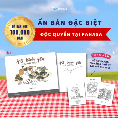 Sách - Tô Bình Yên Vẽ Hạnh Phúc - Bản Đặc Biệt - Tặng Kèm Chữ Ký Tác Giả + Bộ 3 Postcard - Độc Quyền Fahasa