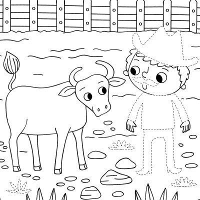 Dress Me Up: Cowboys - Colouring & Activity