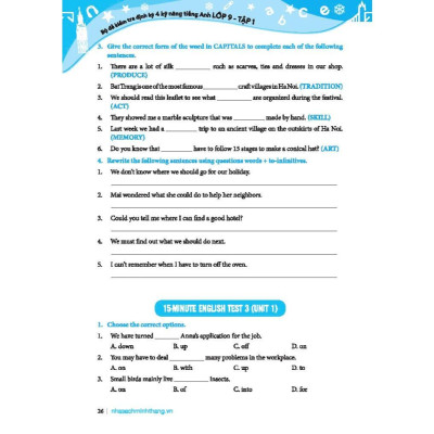 Sách - Global Success - Bộ Đề Kiểm Tra Định Kỳ 4 Kỹ Năng Tiếng Anh Lớp 9 - Có Đáp Án - Tập 1 - Minh Thắng