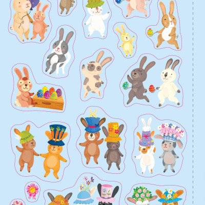 Little First Stickers Bunnies