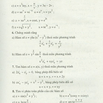 Bài Tập Toán Cao Cấp - Tập 3 - Phép Tính Giải Tích Nhiều Biến Số